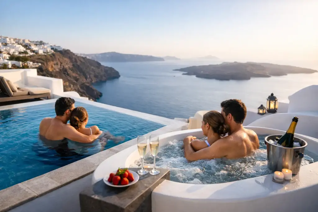 Private Pool or Jacuzzi for Couples in Greece