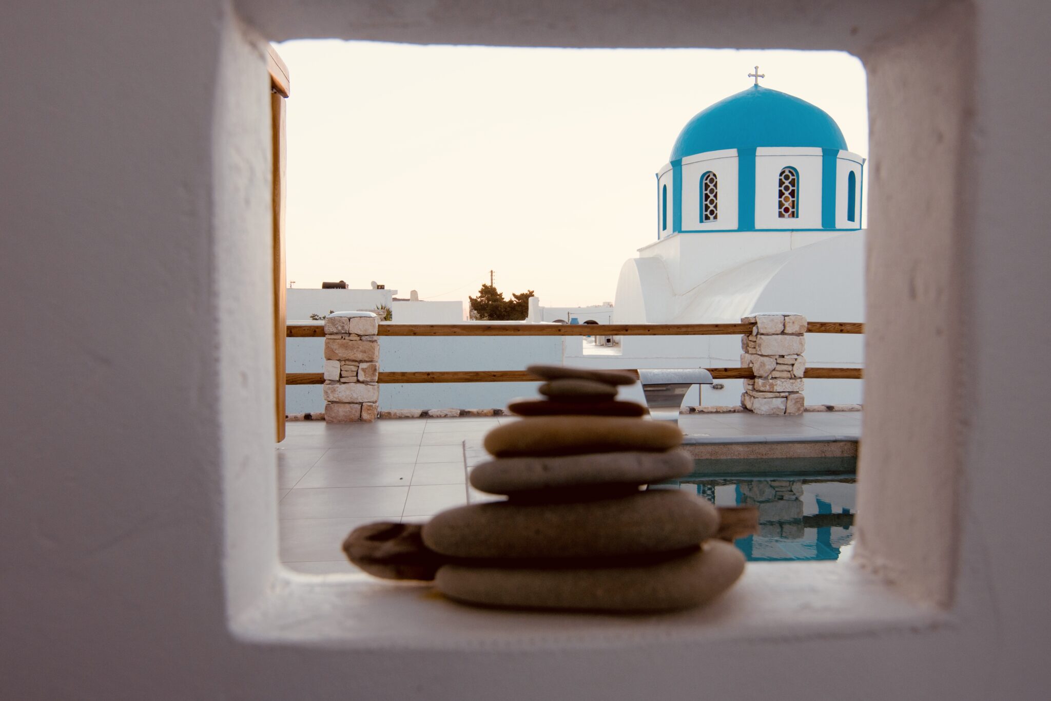 The church through the bedroom window